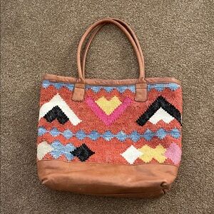 Colorful Geometric Pattern Tote Bag